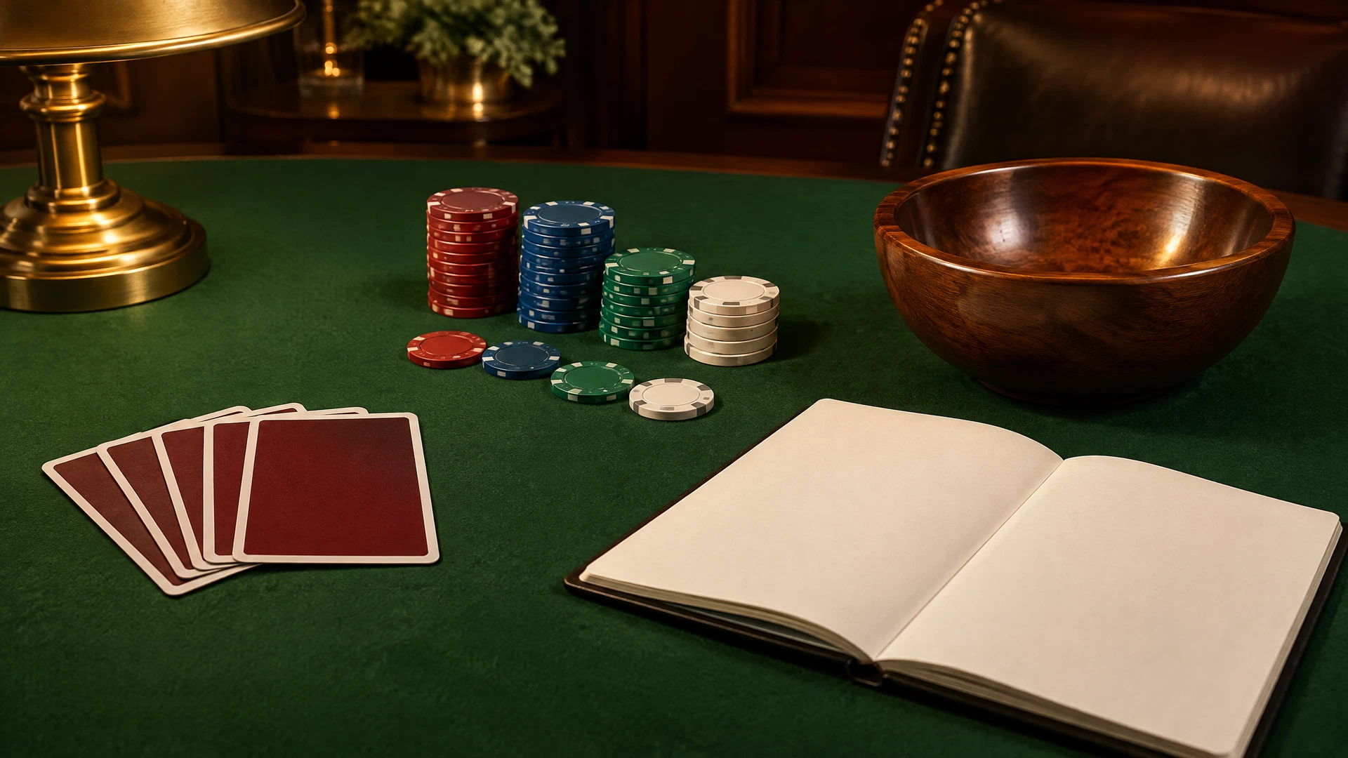 Casino game laboratory with separate poker, blackjack, roulette, baccarat, and slot-mechanism study zones